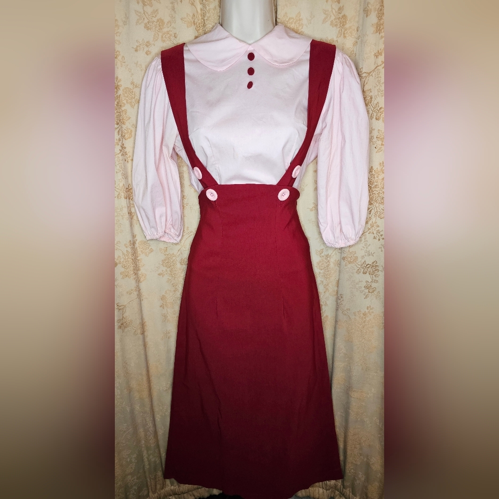 Bettie Page Doll Top And High Waisted Skirt Set